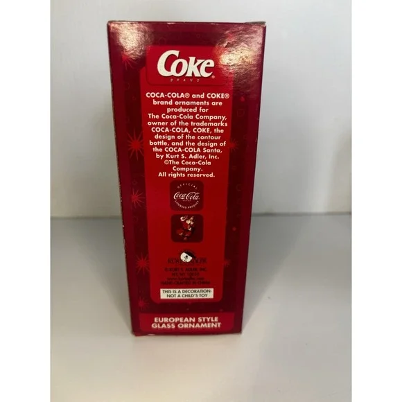 Vintage‎ European Style Coca Cola Bottle Glass Christmas Ornament - lot of 5 - Picture 3 of 12